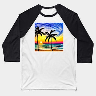 Palmy beach passion vector Baseball T-Shirt
